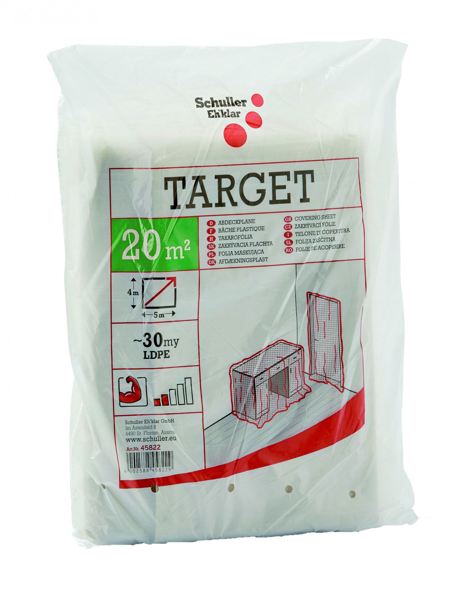 Schuller TARGET S30 takarófólia, LDPE, áttetsző, opálos, 30 my, 4 m x 5 m termék fő termékképe