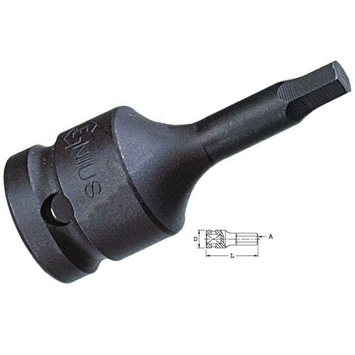 Genius Tools 466005 1/2"-os gépi dugókulcs fej, imbusz, 5/32" termék fő termékképe