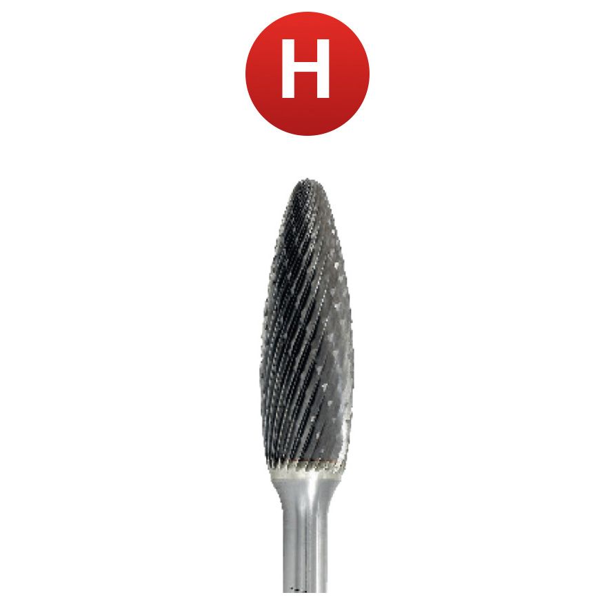 Abraboro 10 x 175/25 mm H alakú keményfém turbómaró kereszt fogazással, hosszú kivitel termék fő termékképe