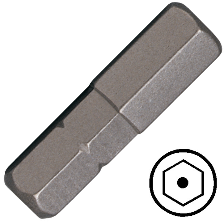 KENNEDY 6.0 mm furatos hatszög csavarbehajtó bit 1/4" hatszög illesztéssel, 25 mm termék fő termékképe