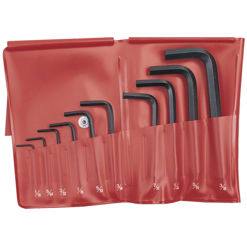 KENNEDY 1/16" - 3/8" hatszögkulcs készlet műanyag tasakban, 10 részes termék fő termékképe