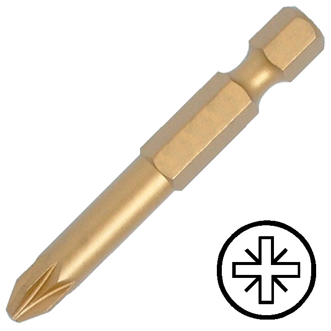 KENNEDY No.2 pozidriv titán csavarhúzó bit 1/4" közvetlen meghajtóval, 50 mm termék fő termékképe