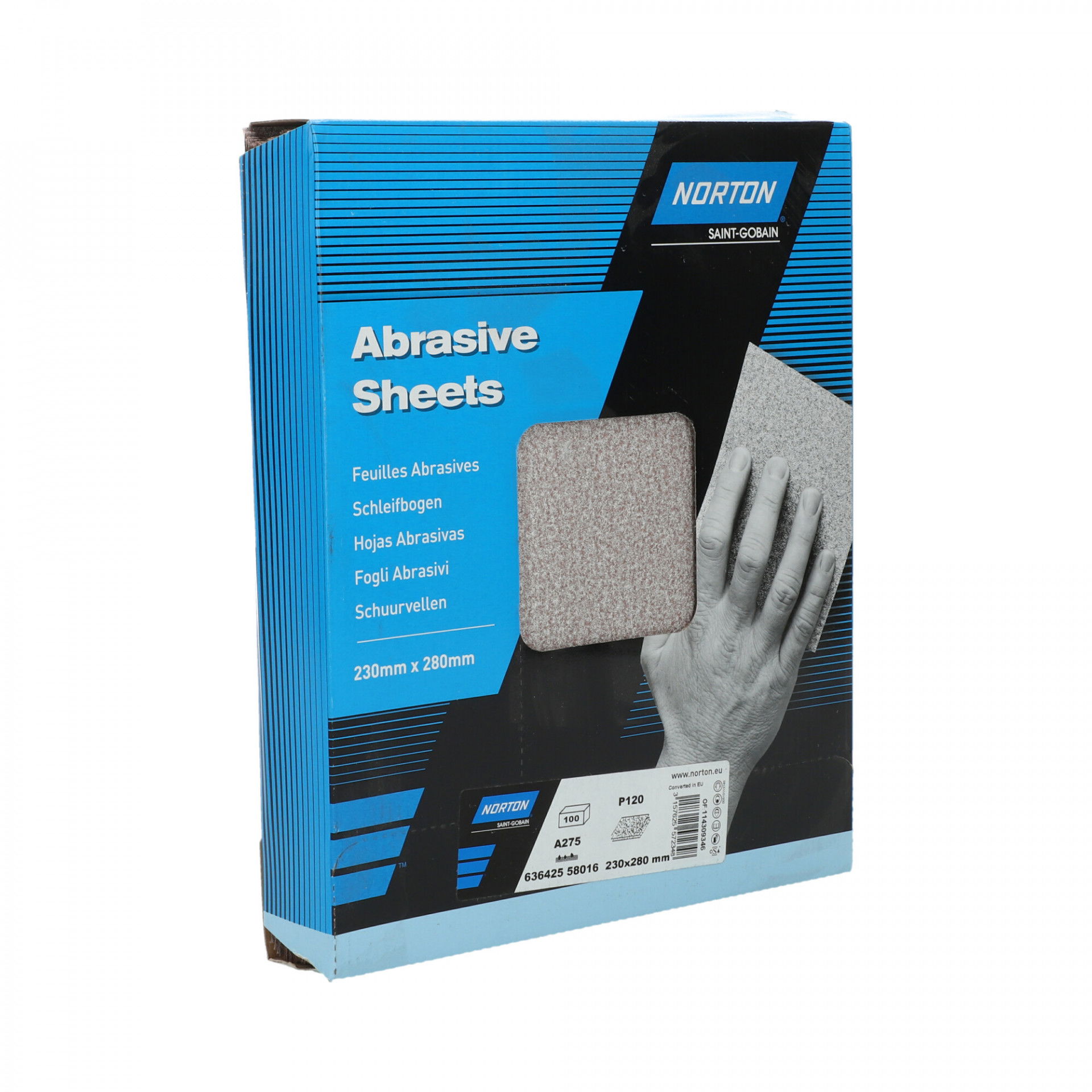 Norton Pro A275 No-Fil® csiszolópapír 230x280mm P120, 100 db/csomag termék fő termékképe