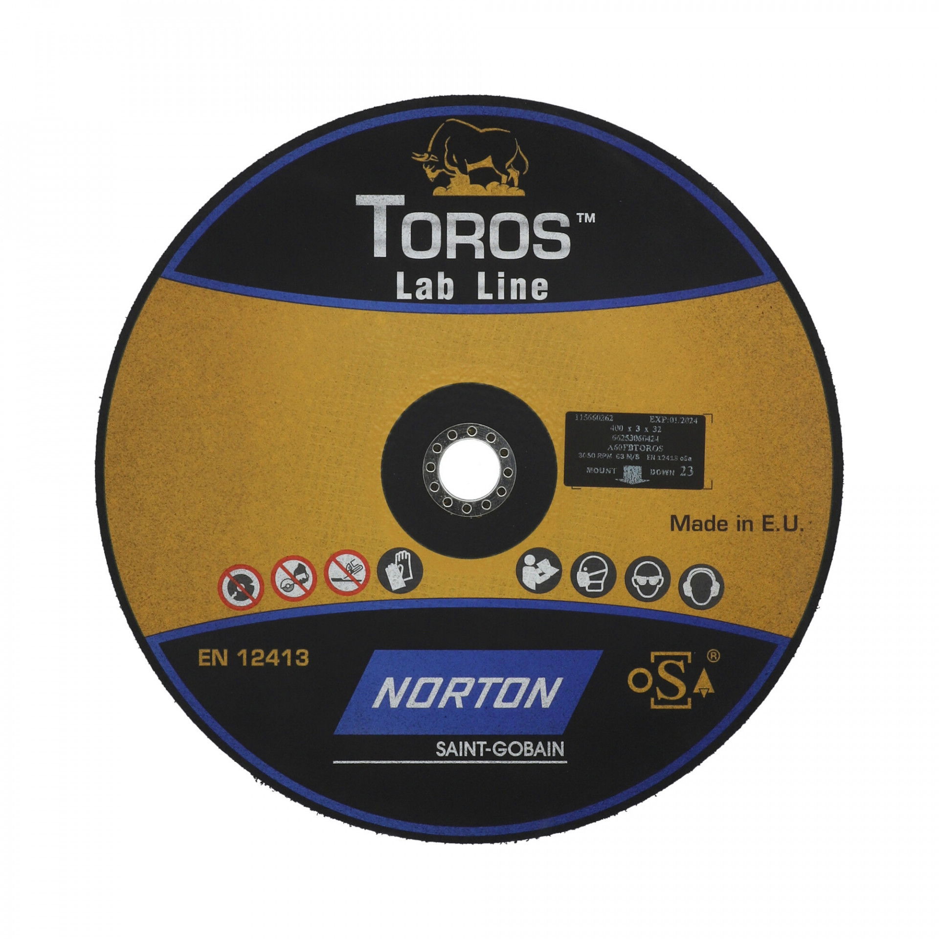 Norton Toros Preciziós gépipari erősített vágókorong 500x4x25,4 mm NZ24 V BF, 3 db/csomag termék fő termékképe