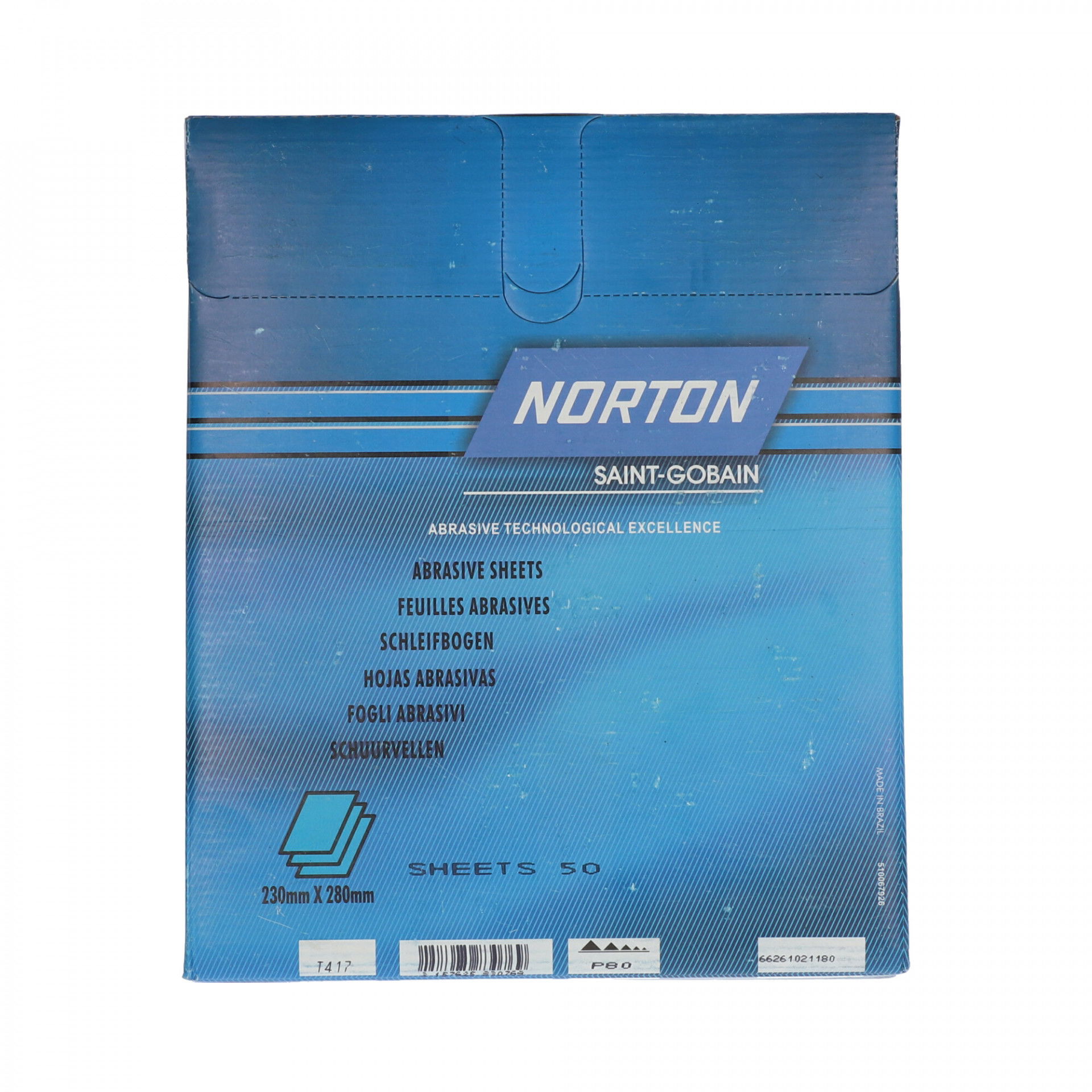 Norton Black Ice T417 vízálló csiszolópapír 230x280mm P80, 50db/csomag termék fő termékképe