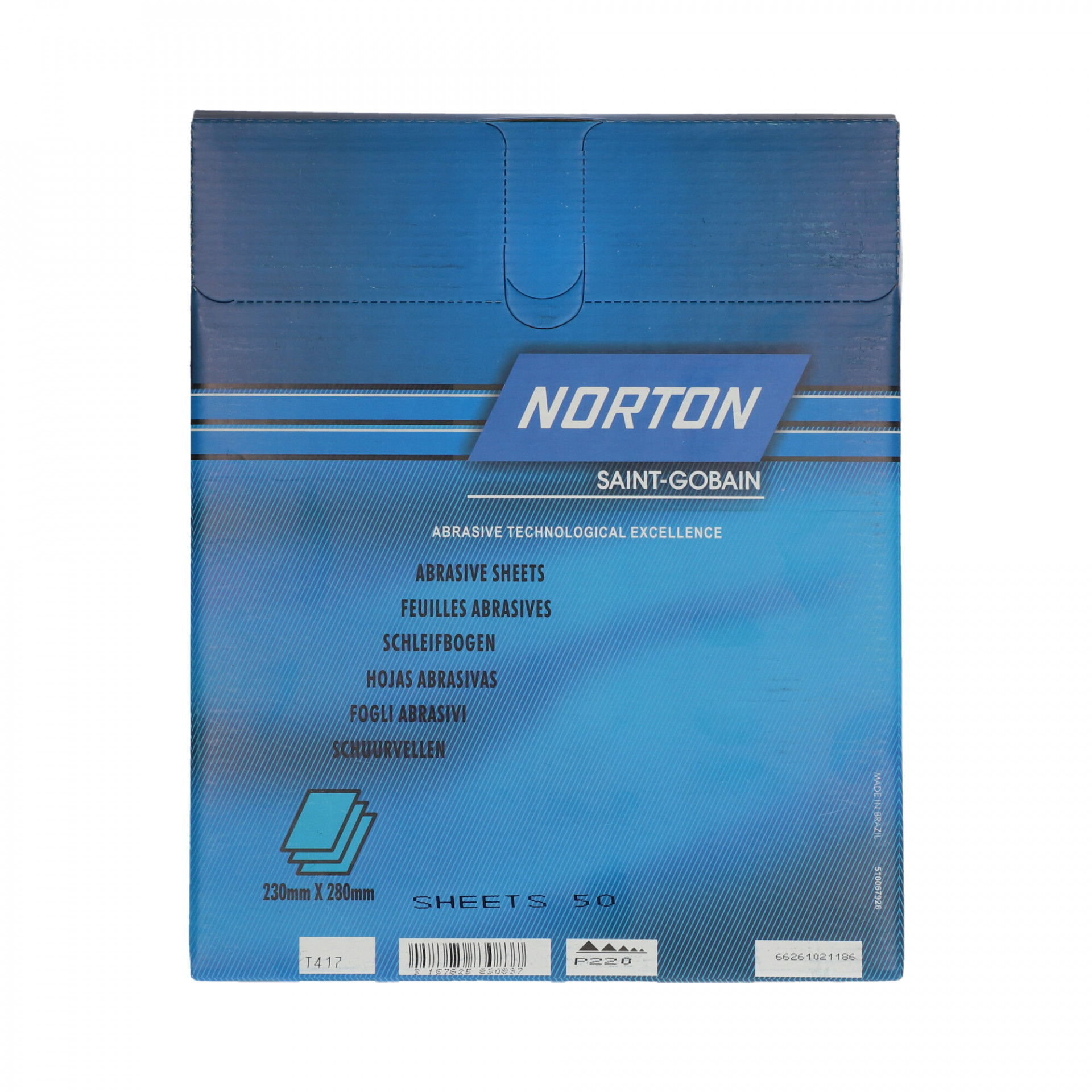 Norton Black Ice T417 vízálló csiszolópapír 230x280mm P220, 50db/csomag termék fő termékképe