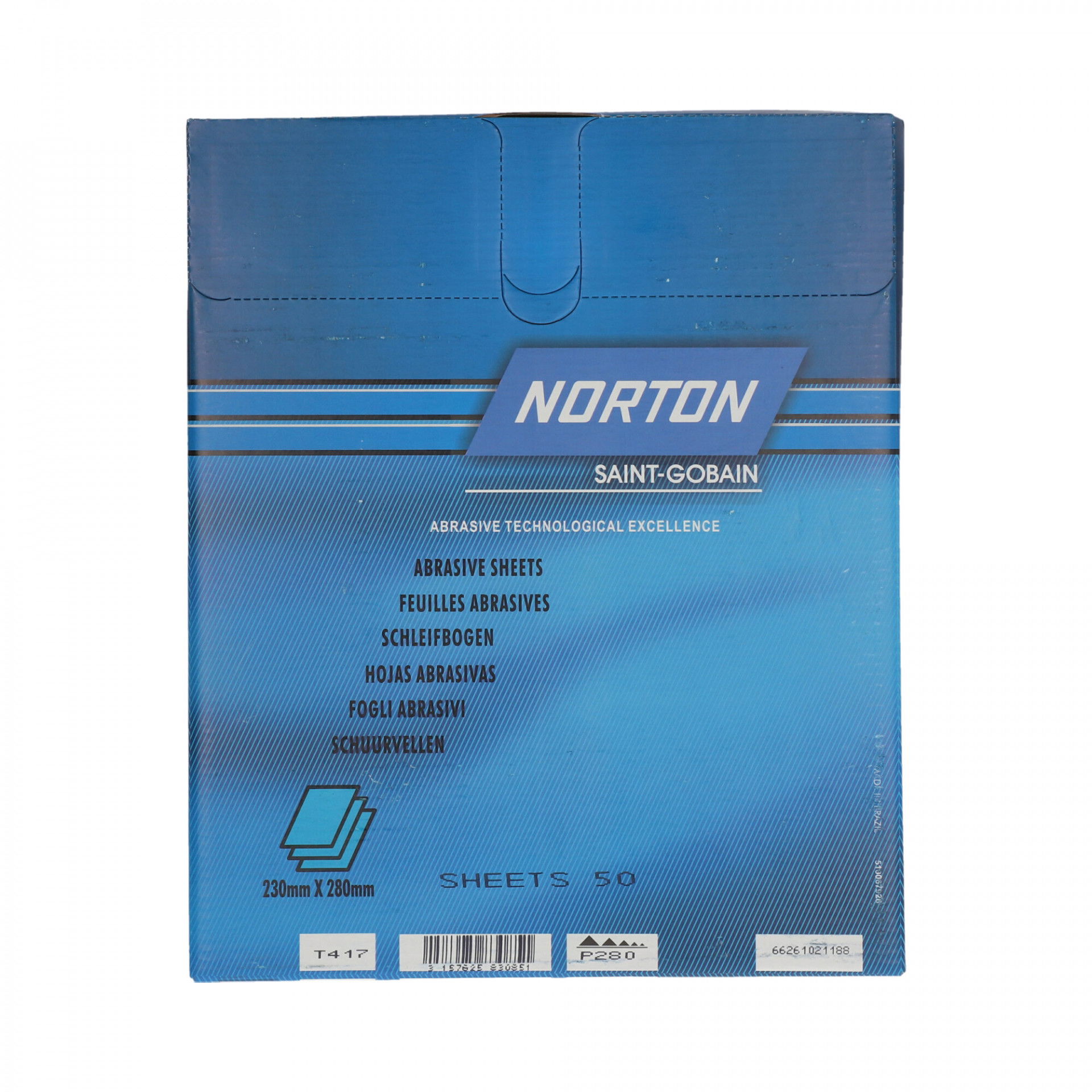 Norton Black Ice T417 vízálló csiszolópapír 230x280mm P280, 50db/csomag termék fő termékképe