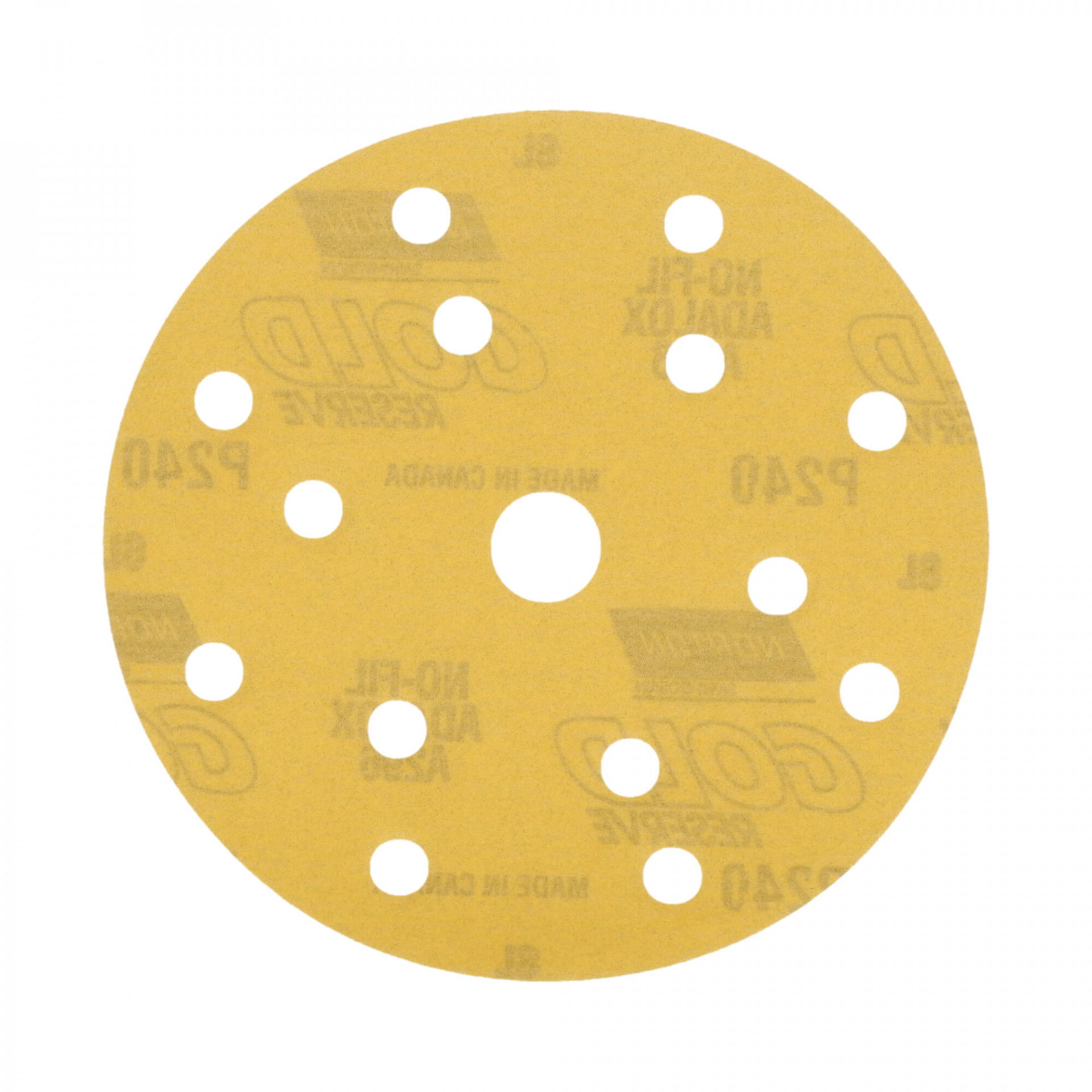 Norton Gold Reserve A296  tépőzáras csiszolókorong Ø150mm P240, 100 db/csomag termék fő termékképe