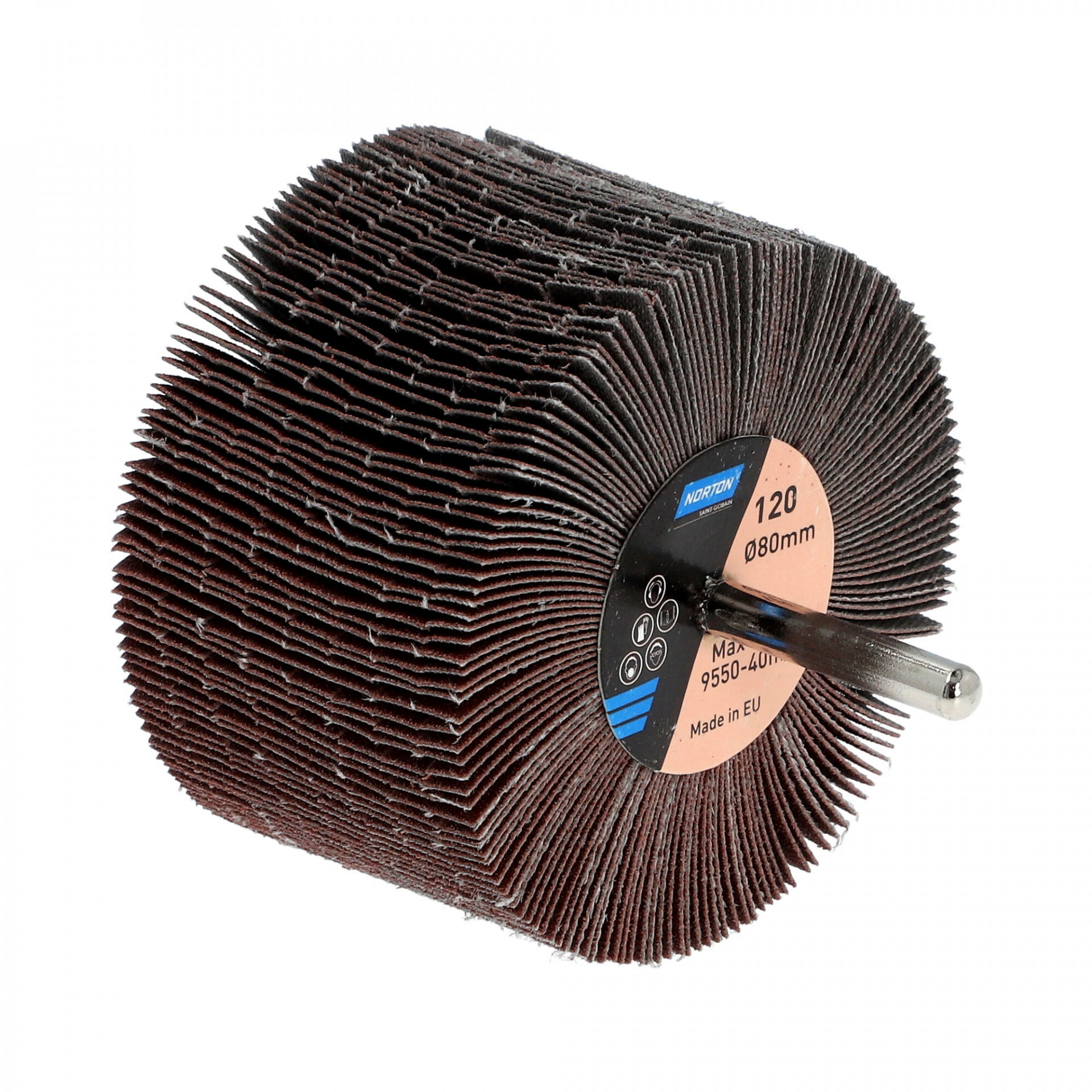 Norton Metal R207Plus barázdált csapos lamellás csiszolókorong Ø80x50x6mm P120, 10 db/csomag termék fő termékképe