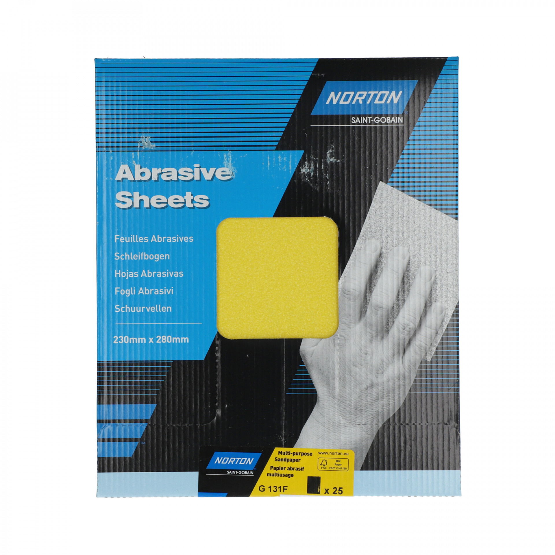 Norton Clipper G131F univerzális csiszolópapír 230x280mm P80, 25 db/csomag termék fő termékképe