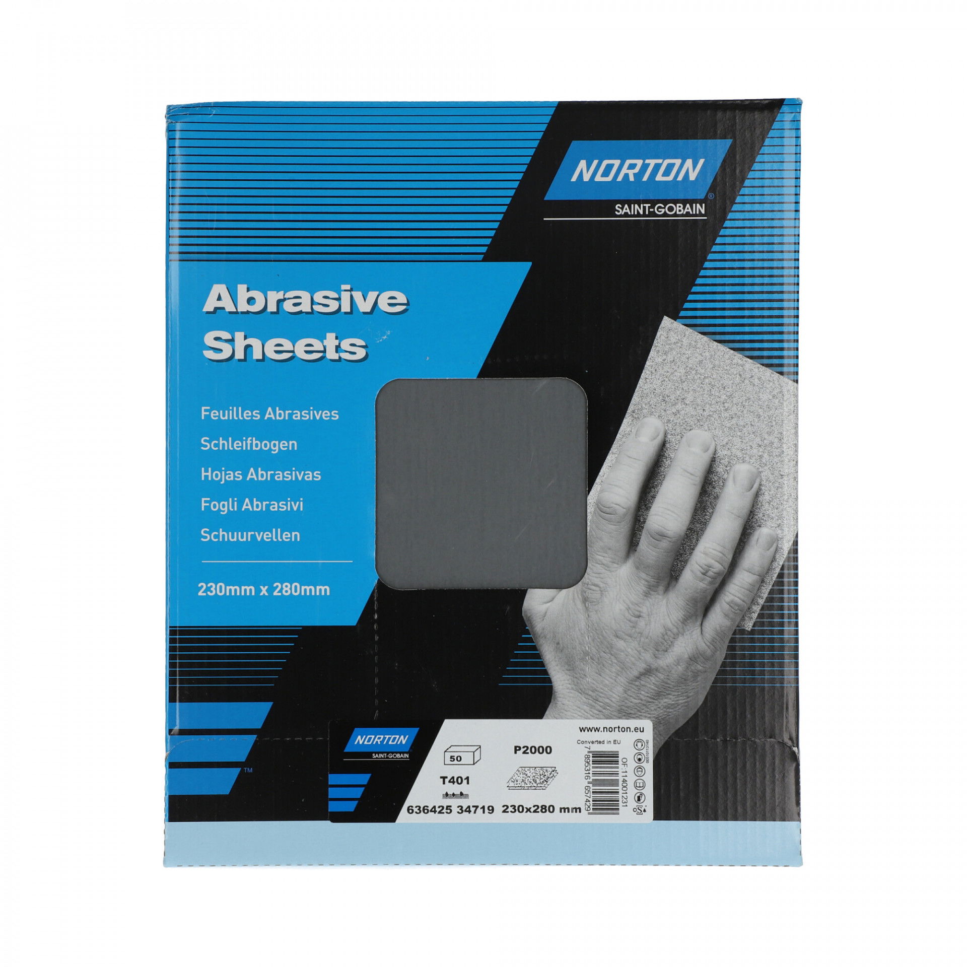 Norton Black Ice T417 vízálló csiszolópapír 230x280mm P2000, 50db/csomag termék fő termékképe