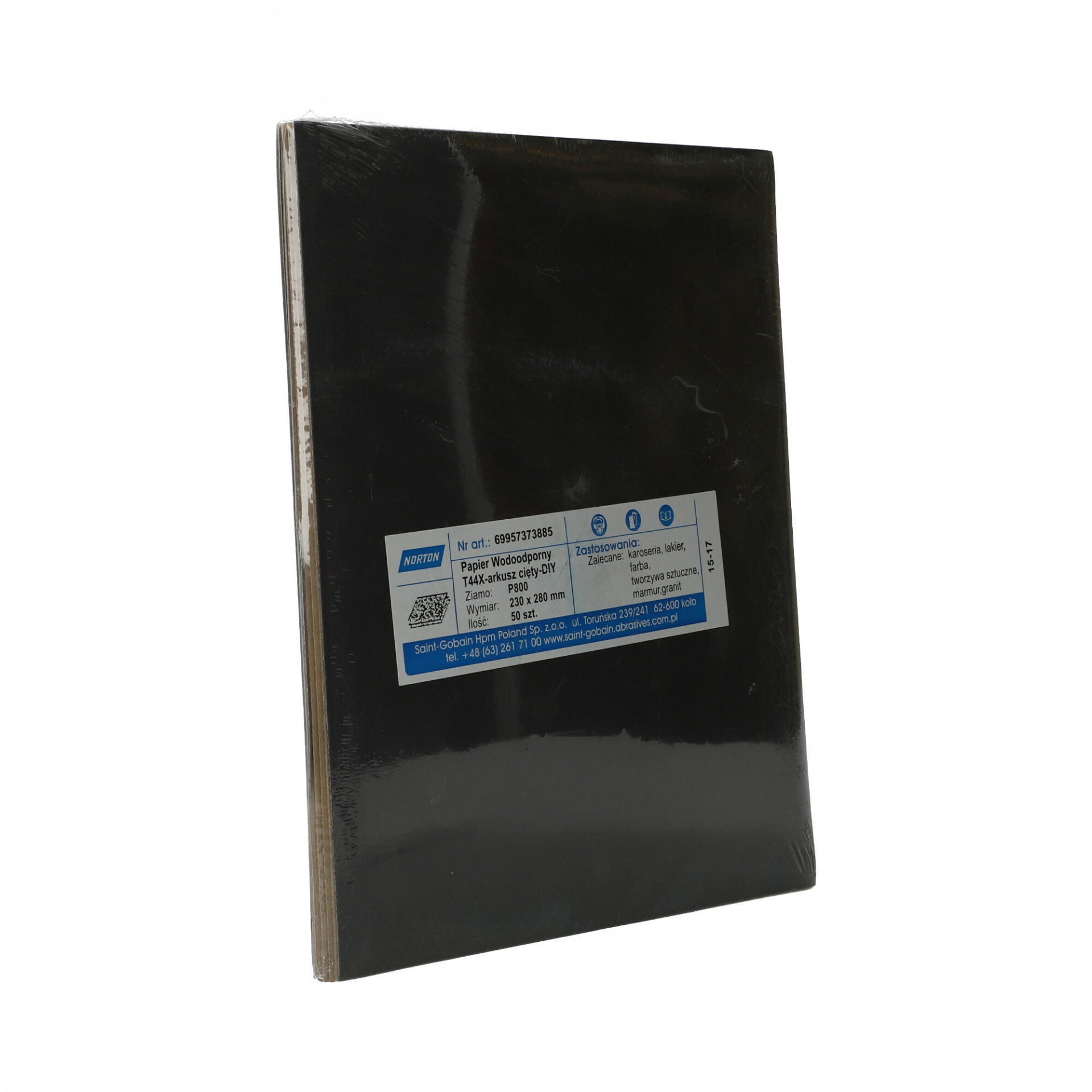 Norton T44X vízálló csiszolópapír 230x280mm P800, 50db/csomag termék fő termékképe