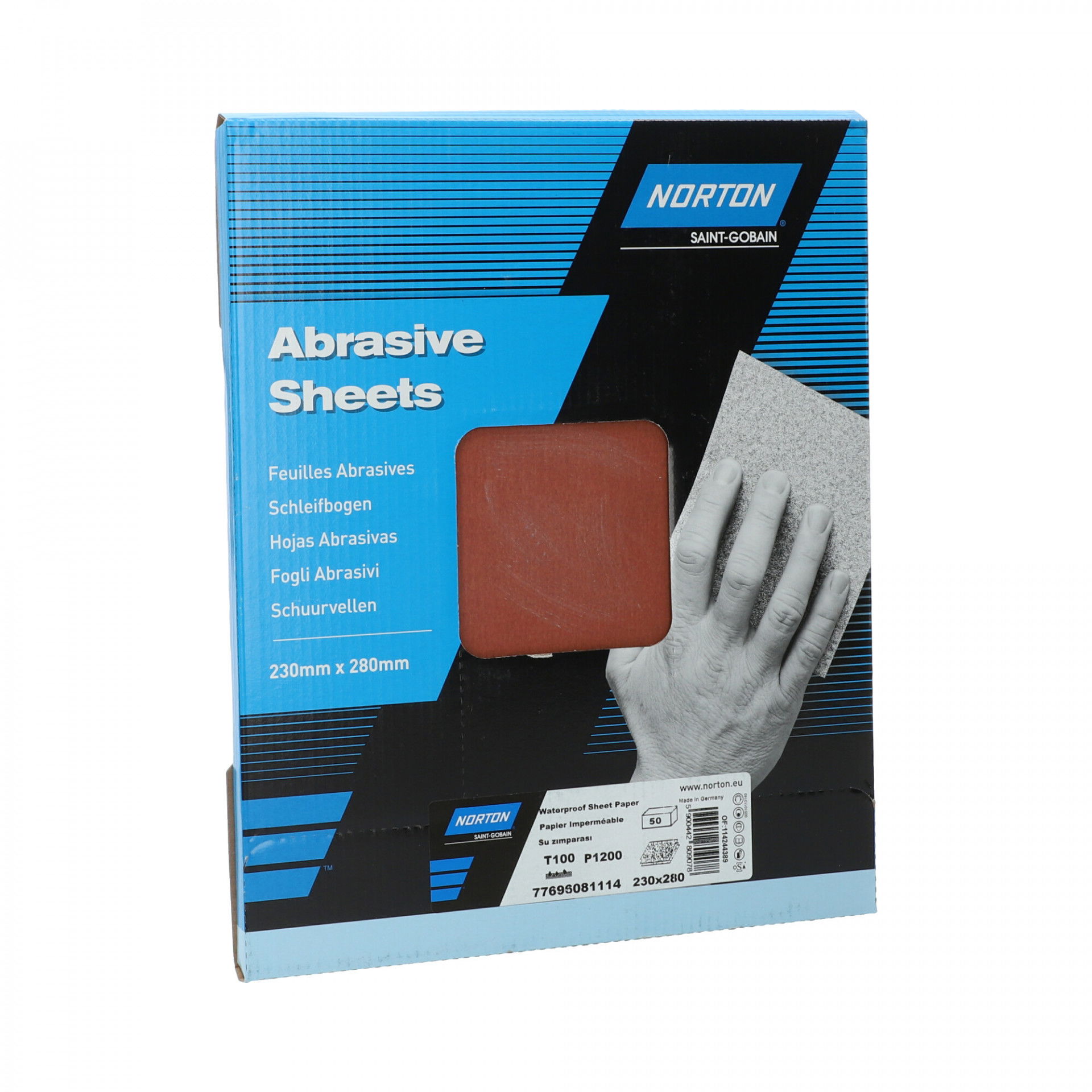 Norton T100 vízálló csiszolópapír 230x280mm P1200, 50 db/csomag termék fő termékképe