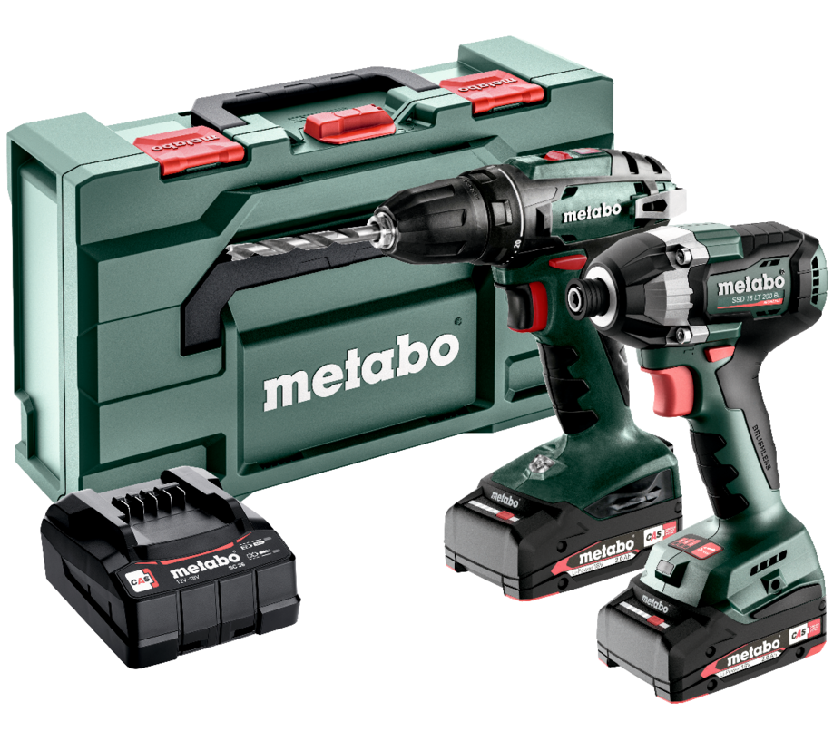 METABO COMBO SET 2.8.1 18 V akkumulátoros gépcsomag (2 x 2.0 Ah Li-Power akkuval, metaBOX kofferben) termék fő termékképe