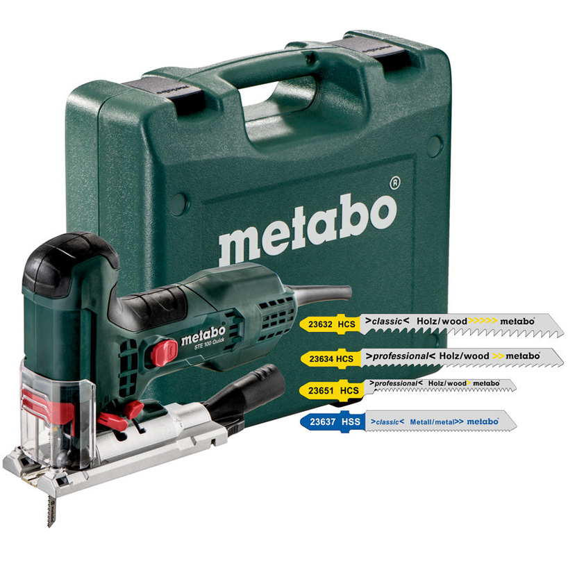 METABO STE 100 QUICK SET szúrófűrész (műanyag hordtáskában) + 20 db szúrófűrészlap termék fő termékképe