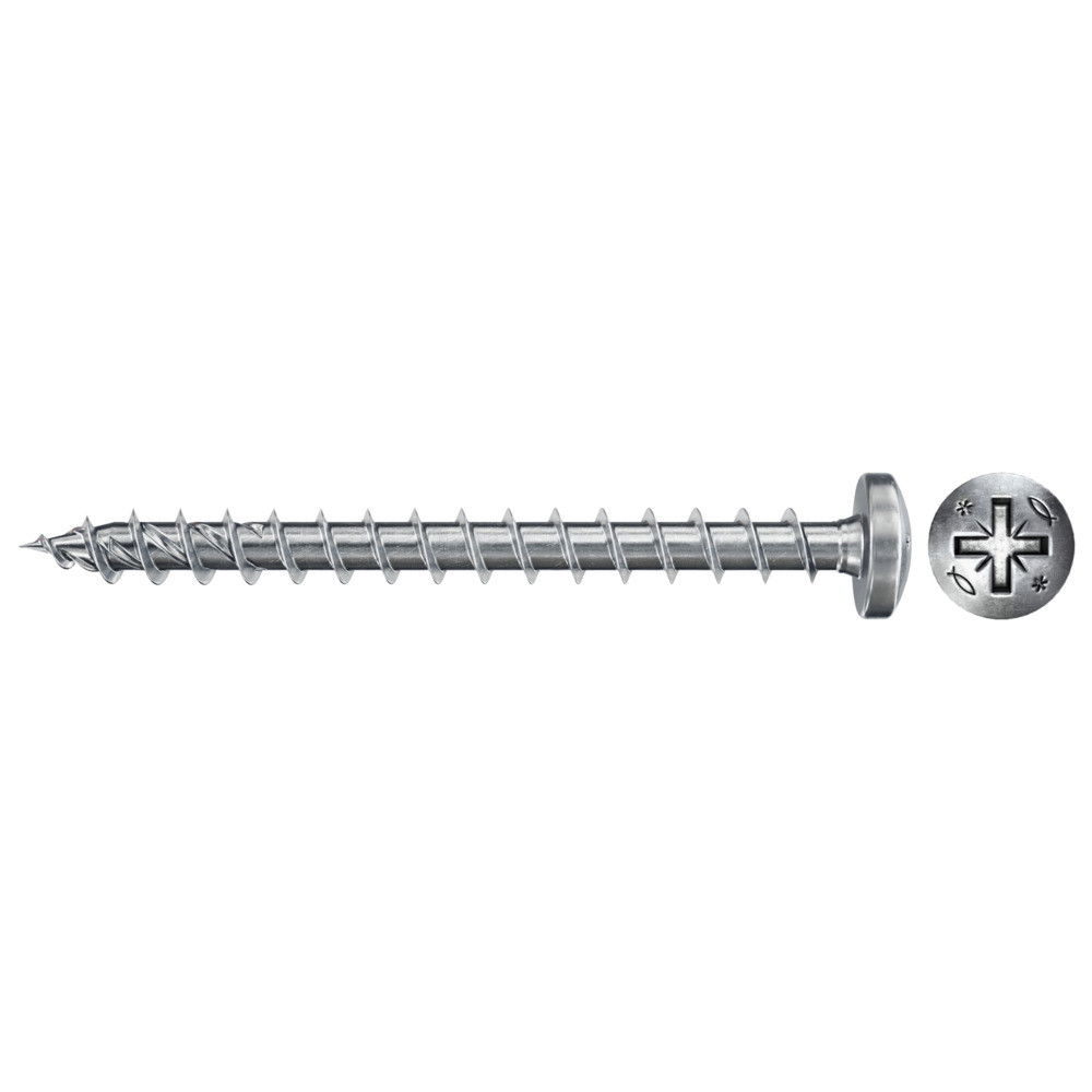 Fischer FPF II PZF 3.0 x 30 BC 200 lencsefejű, kékre horganyzott végigmenetes forgácslapcsavar, PZ behajtással, 200 db/csomag termék fő termékképe