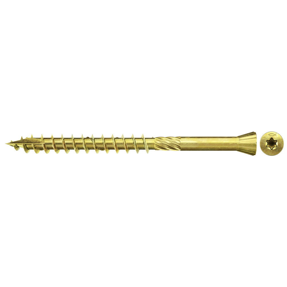 Fischer FTF-ST 3.5 x 55 YZP 200 süllyesztett fejű 60°, sárgára horganyzott, részmenetes padlócsavar, TX behajtással, 200 db/csomag termék fő termékképe