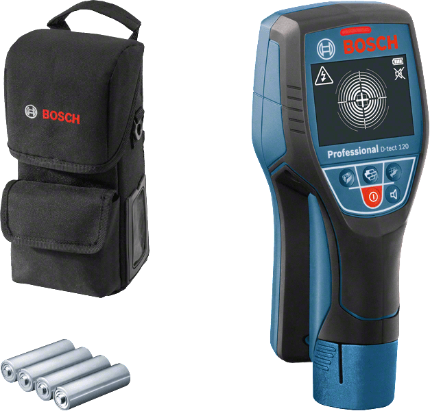 Bosch D-TECT 120 falszkenner kereső műszer (4 x 1.5 V LR6 elemmel) termék fő termékképe