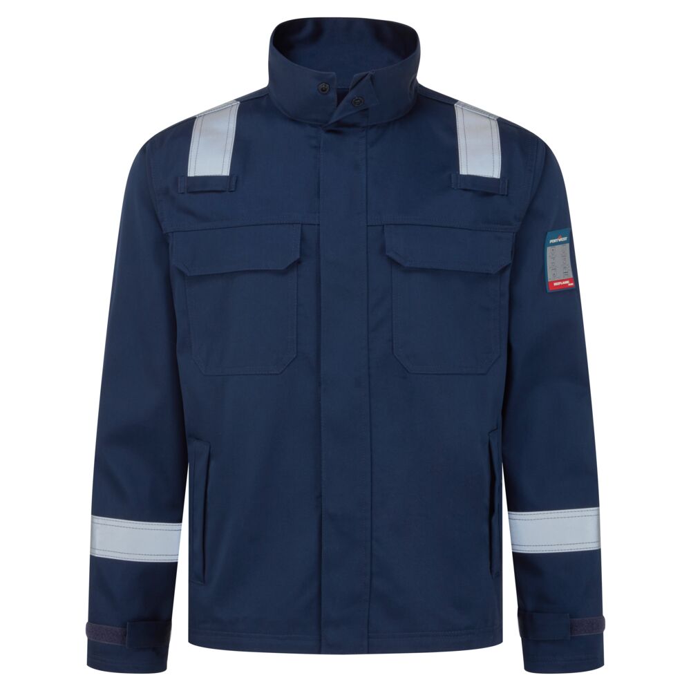 Portwest FR741 - Bizflame Work+ FR lángálló és saválló kabát, tengerészkék termék fő termékképe