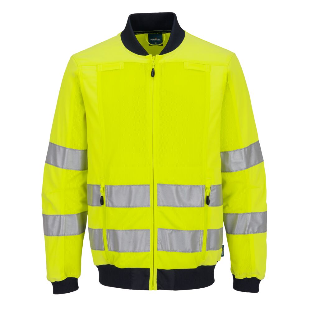 Portwest T164 - Hi-Vis hálós munkás dzseki, sárga/tengerészkék termék fő termékképe