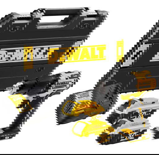 Dewalt DCD709M2T szénkefe nélküli akkus ütvefúró-csavarozó (2 x 4.0 Ah Li-ion akkuval, TSTAK kofferben) termék fő termékképe