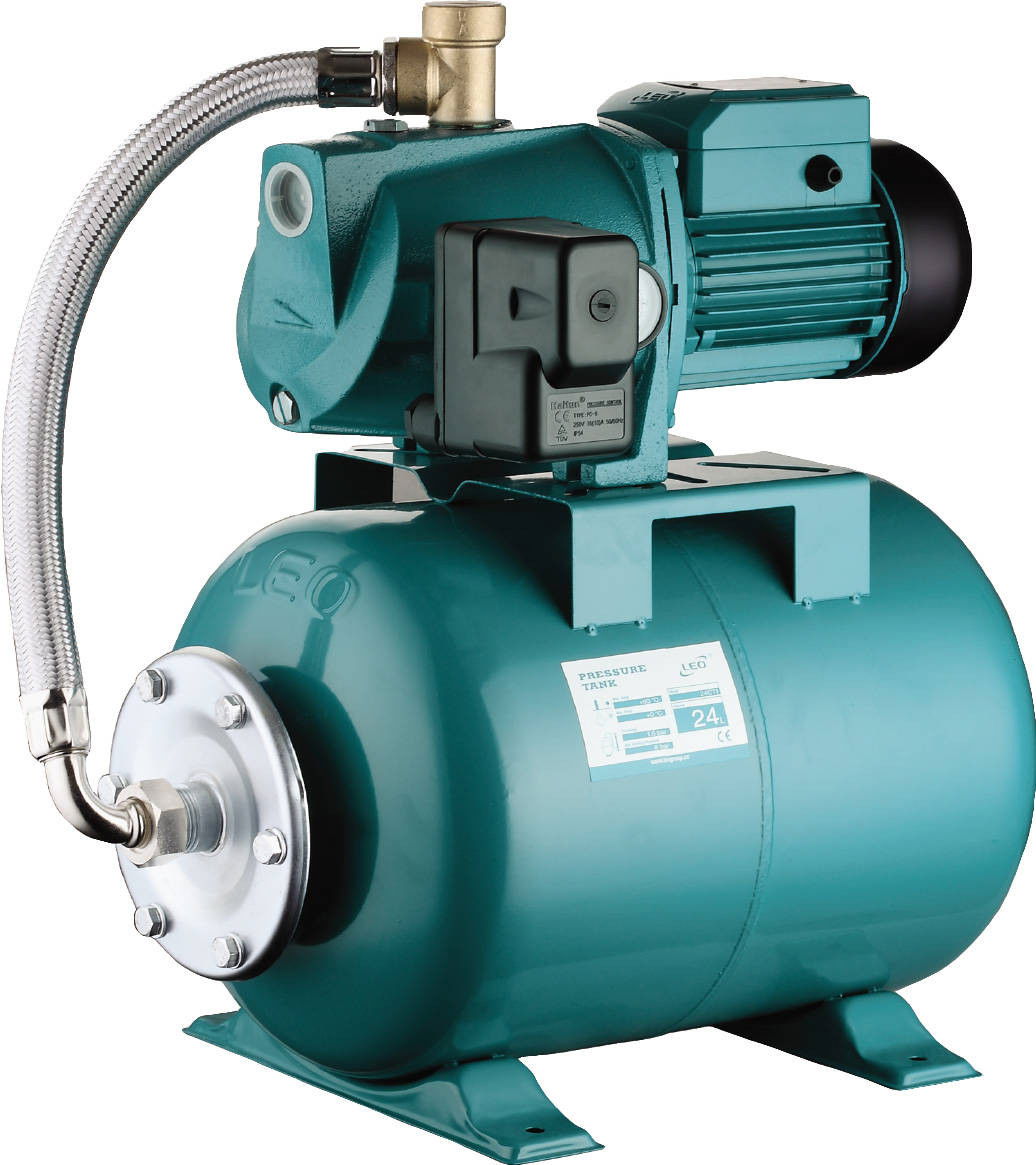 LEO XJWm 180/42 házi vízellátó 24 literes fekvő tartállyal termék fő termékképe